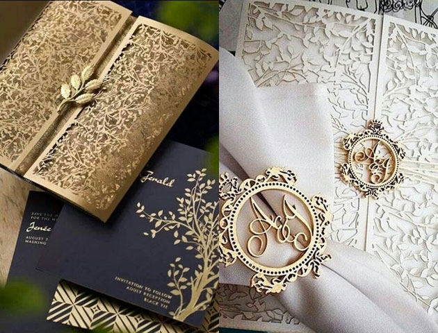 motif muslim wedding cards